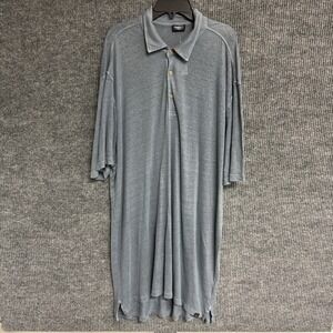 Faherty Reserve SS 100% Linen Polo Shirt Washed Deep Marine Blue Size XL NWOT